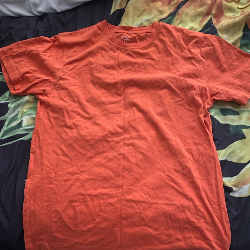 plain orange shirt